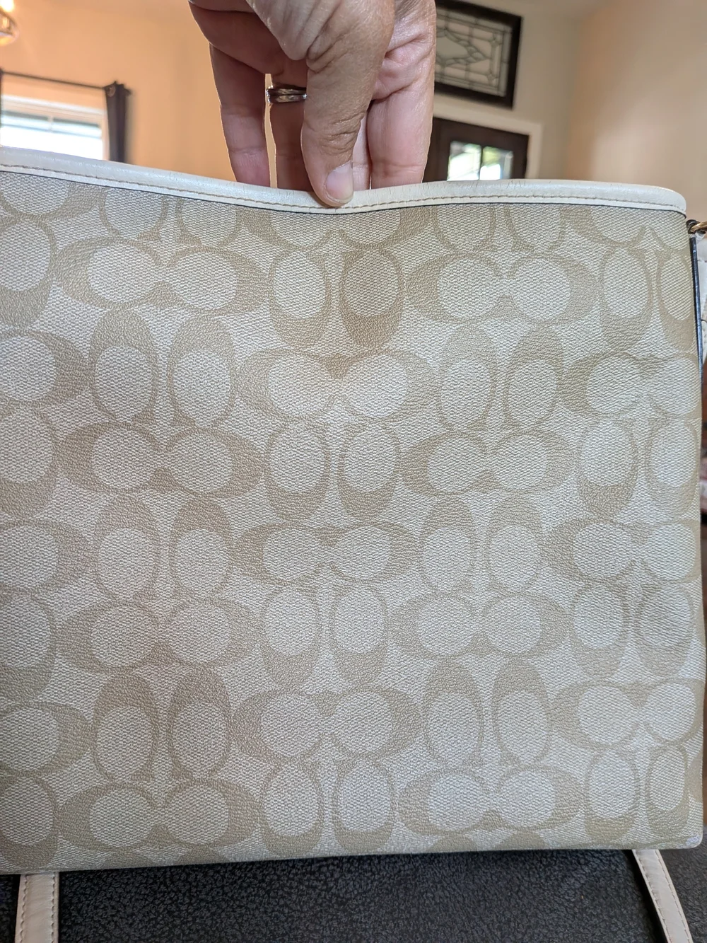 Coach Signature Canvas Crossbody Bag in Khaki/Chalk
